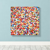 Candy Balls Regenbogenfarben Leinwanddruck (Insitu (Holzboden))