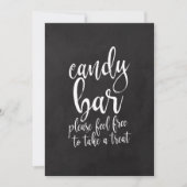 Candy Bar Affordable Chalboard Wedding Sign Einladung (Vorderseite)