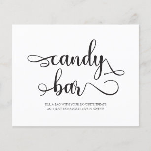 Candy Bar Black and White Minimalistisch Wedding S