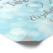 Candy Bar Blue und Grau Liebe ist Sweet Poster (Ecke)