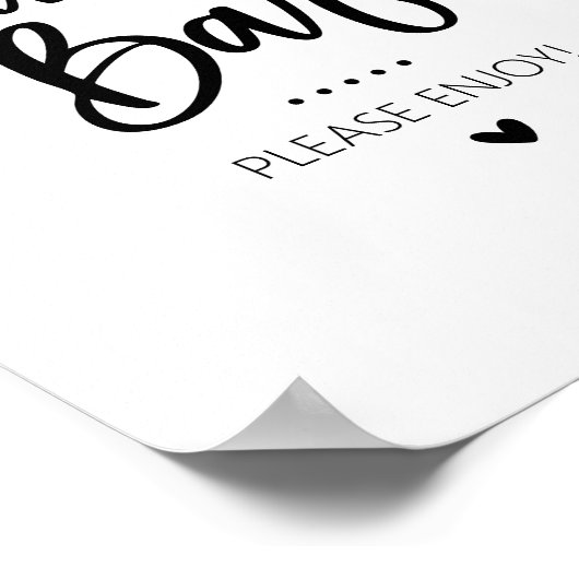 Candy Bar Gastgeschenk Sign Poster (Ecke)