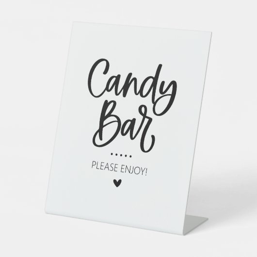 Candy Bar Gastgeschenk Sign Sockelschild (Vorderseite)