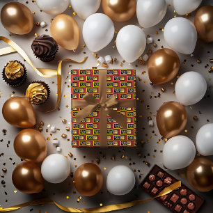 Candy Bar Golden Ticket Geschenkpapier