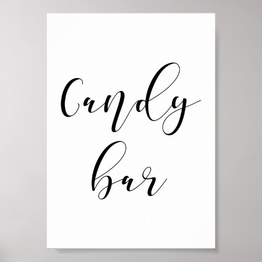Candy-Bar-Hochzeitszeichen Poster (Vorne)