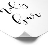 Candy-Bar-Hochzeitszeichen Poster (Ecke)