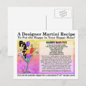 Candy Bar Martini Rezept Karte (Vorne/Hinten)