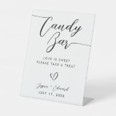 Candy Bar Moderne minimalistische Schwarz-weiß Sockelschild (Vorderseite)