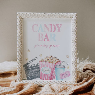 Candy Bar Movie Party Sign   Digital oder gedruckt Poster