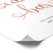 Candy Bar Rose Gold Poster (Ecke)