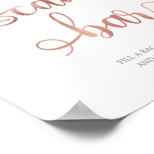 Candy Bar Rose Gold Poster (Ecke)