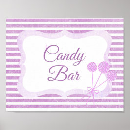 Candy Bar Sign Lila Lollipops Poster