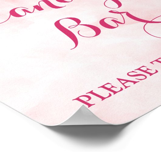 Candy Bar Sign Pink Blume Poster (Ecke)