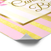 Candy Bar Sign Pink & Gold Poster (Ecke)