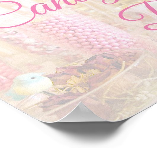 Candy Bar Sign Pink Poster (Ecke)