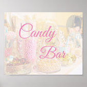Candy Bar Sign Pink Poster (Vorne)