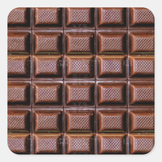 Candy Bar Squares Quadratischer Aufkleber (Vorderseite)