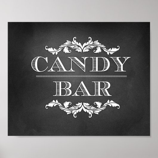 Candy Bar Table Sign 8x10 Poster (Vorne)