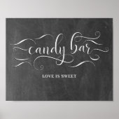 Candy Bar Wedding Day Sign Poster (Vorne)
