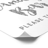 Candy Bar Wedding oder Duschsigne Silver Confetti Poster (Ecke)