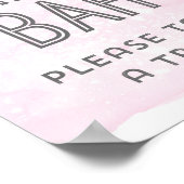 Candy Bar Wedding Sign Blush Pink Wasserfarbe Poster (Ecke)