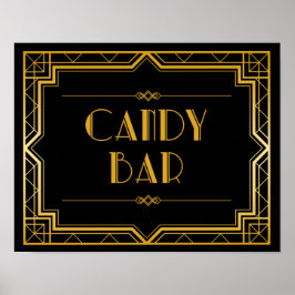 Candy Bar Wedding Sign | Gatsby Art Deco Poster