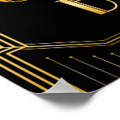 Candy Bar Wedding Sign | Gatsby Art Deco Poster (Ecke)