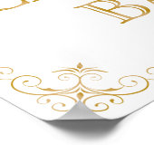 Candy Bar Wedding Sign | Moderne Kalligrafie Poster (Ecke)