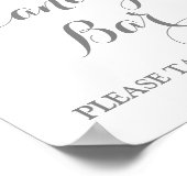 Candy Bar Wedding Sign Pink Aquarell Floral Poster (Ecke)