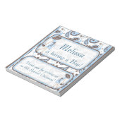 Candy Bar Wrapper Baby Shower Blue Boy Gastgeschen Notizblock (Rotiert)