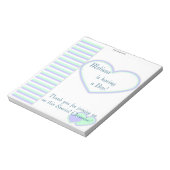 Candy Bar Wrapper Baby Shower Blue Boy Gastgeschen Notizblock (Rotiert)