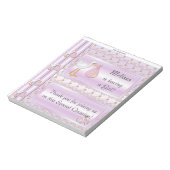 Candy Bar Wrapper Baby Shower Girl Gastgeschenk Notizblock (Rotiert)