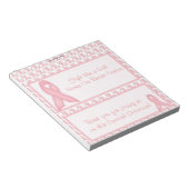 Candy Bar Wrapper Brustkrebs Überleben Gefälligkei Notizblock (angewinkelt)