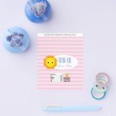 Candy Bar Wrapper Gefallen - rosa Löwe Flyer (Einzeln)