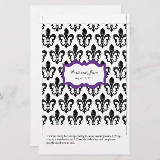 Candy Bar Wrapper | New Orleans Lila (Vorne/Hinten)