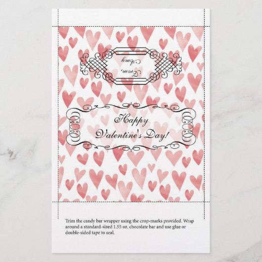 Candy Bar Wrapper | Valentinstag Flyer (Vorne)