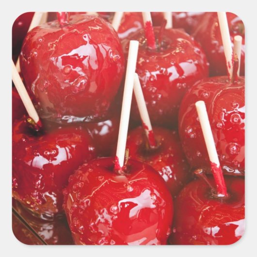 Candy-beschichtete Früchte bei der Stuttgarter Bie Quadratischer Aufkleber (Vorderseite)