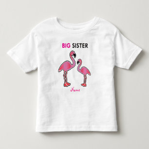 Candy Big Sister Flamingo Personalisiert lernen Kleinkind T-shirt
