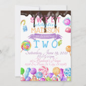 Candy Birthday Einladung (Vorderseite)