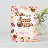 Candy Birthday Einladung Sweet One Party (Stehend Vorderseite)