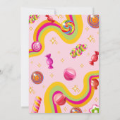 Candy Birthday Einladung Sweet One Party (Rückseite)