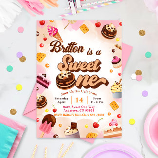 Candy Birthday Einladung Sweet One Party