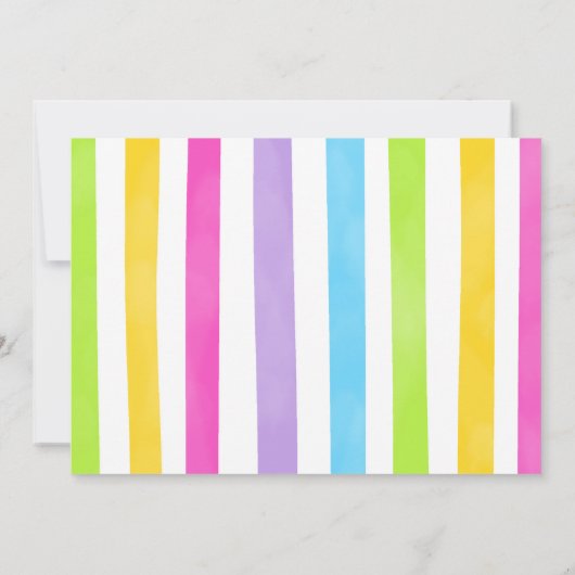 Candy Birthday Foto Einladung (Rückseite)