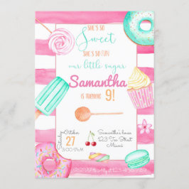 Candy Birthday Invitation, Sweets Invite, Einladung