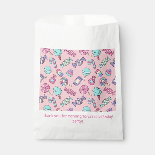 Candy Birthday Party Geschenktütchen (Vorderseite)