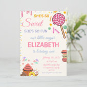 Candy Birthday Sweet Celebration Candy Land Einladung (Stehend Vorderseite)