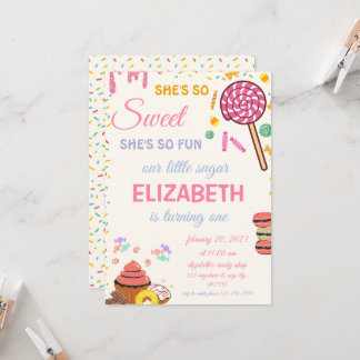Candy Birthday Sweet Celebration Candy Land Einladung