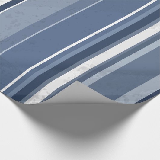 Candy Blue Stripes Geschenkpapier (Ecke)