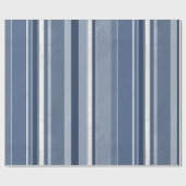 Candy Blue Stripes Geschenkpapier (Flach)