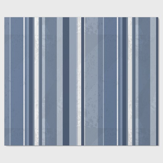 Candy Blue Stripes Geschenkpapier (Flach)