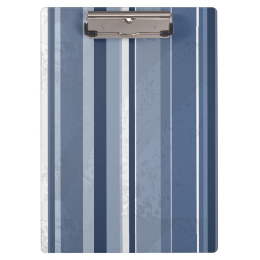 Candy Blue Stripes Klemmbrett (Vorderseite)